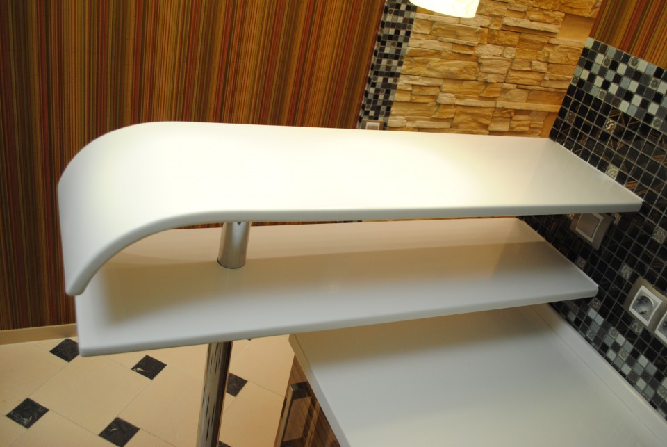 Барная стойка из акрилового камня для кухни